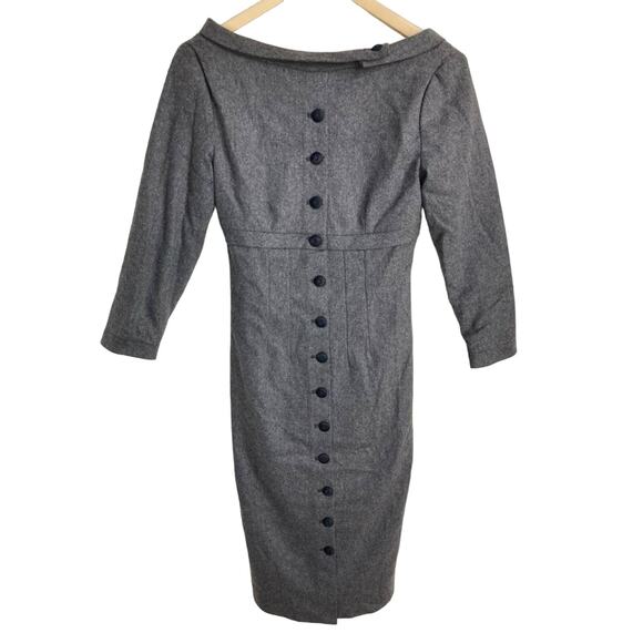 Marc Jacobs Gray Wool Retro Shift Dress - Picture 1 of 6